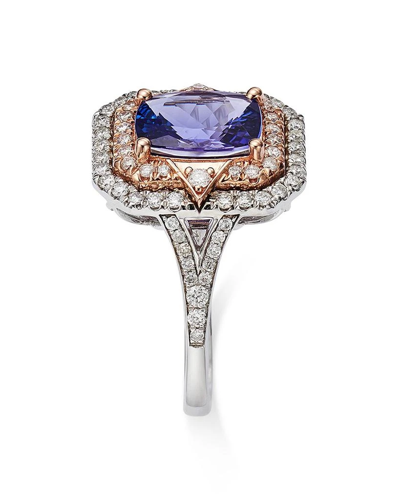 Bloomingdale's Fine Collection Tanzanite & Diamond Double Halo Ring in 14K Rose & White Gold - Exclusive 4