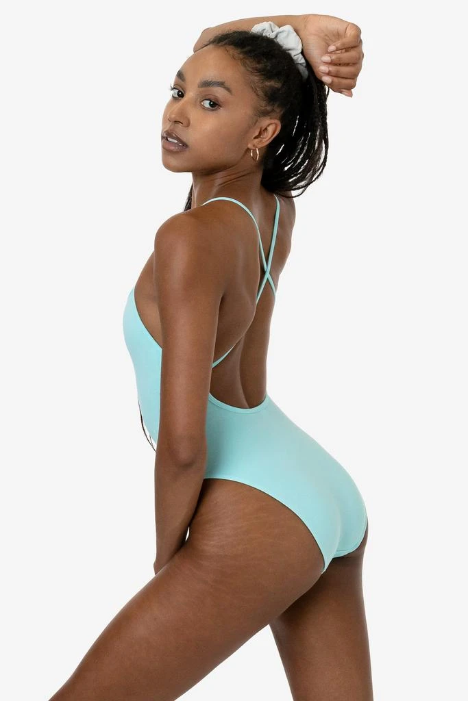 Los Angeles Apparel B308GD - Garment Dye Spaghetti Ruched Front Crossback Bodysuit 5