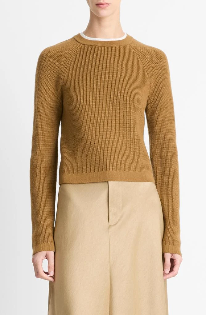 Vince Contrast Trim Merino Wool & Cashmere Sweater 1