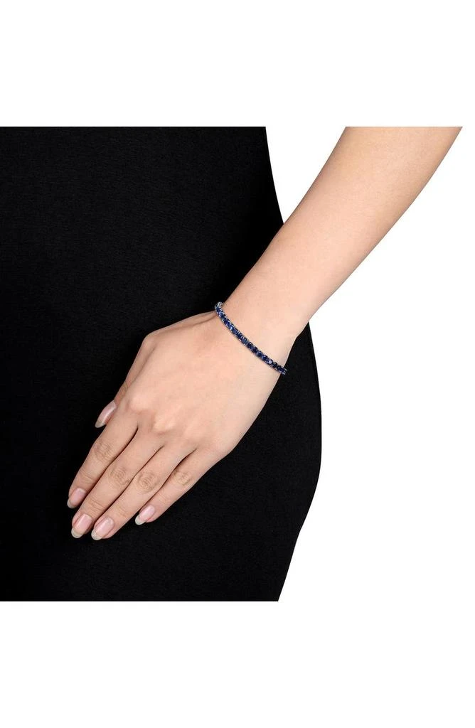 DELMAR Lab Created Blue Sapphire Tennis Bracelet 2