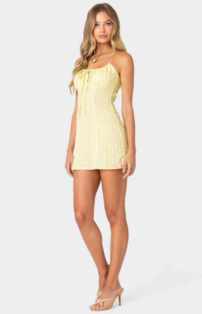 Edikted Gingham Bustier Mini Dress 3