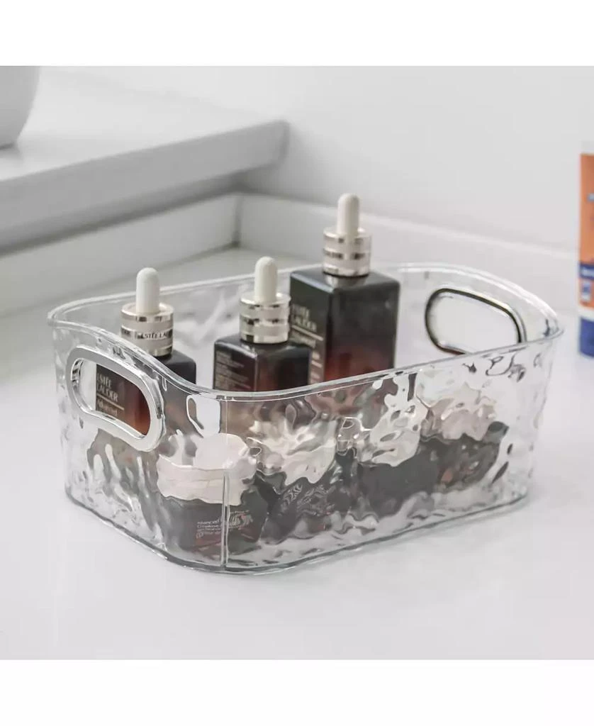 Trio Essentials Home 6 Pack Clear Storage Bins with Silver Handles, Container Bins for Organizing - Bathroom, Kitchen, Pantry, Closet, Vanity 2