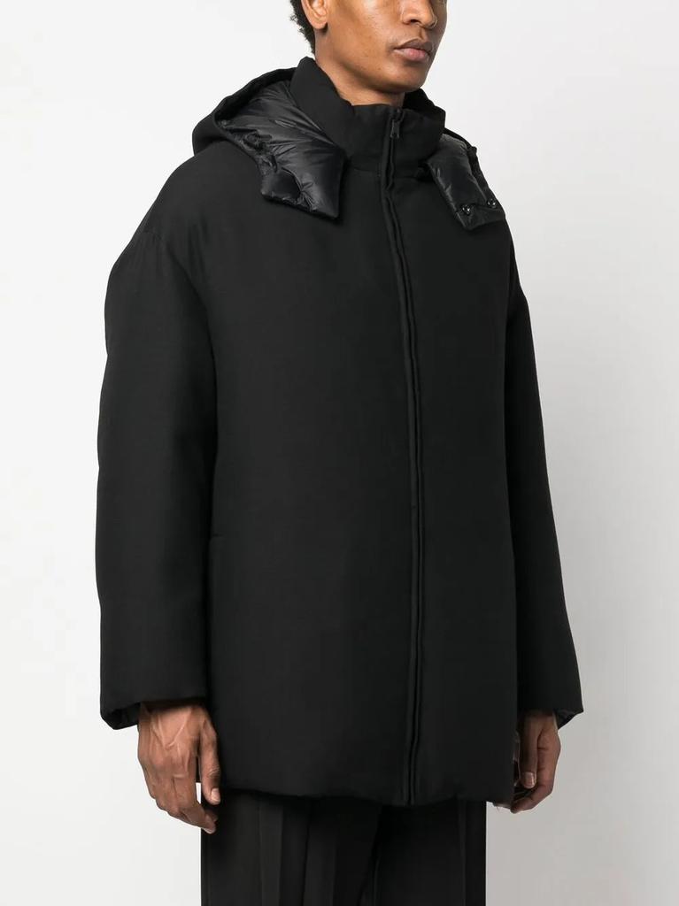 Shop Valentino Garavani Zip-Up Hooded Coat on Sale at BeyondStyle