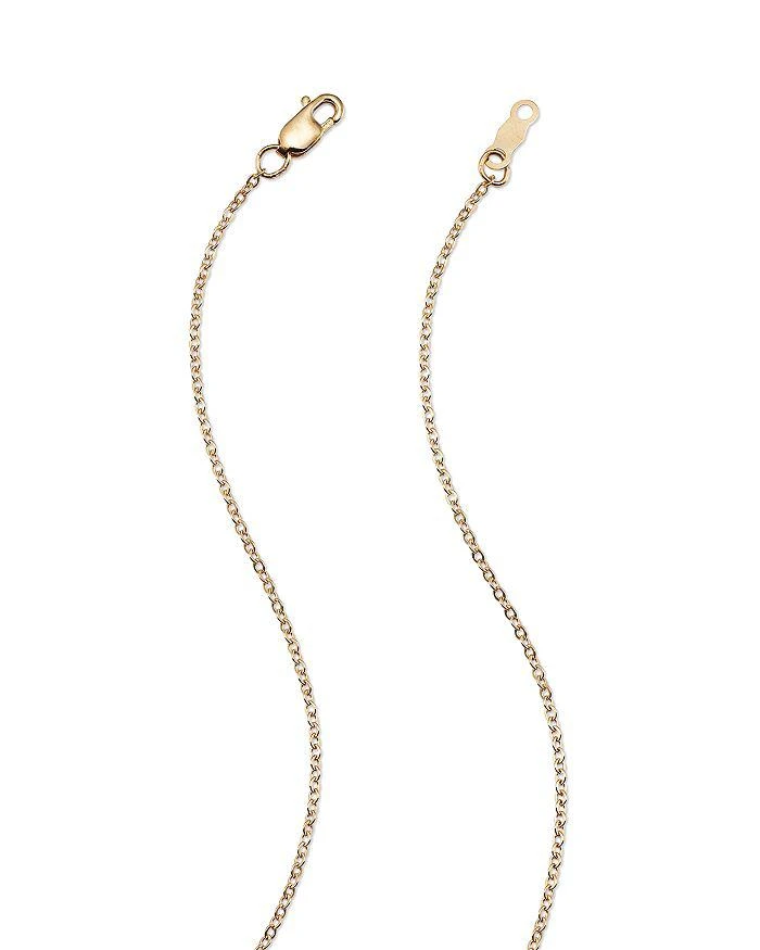 Bloomingdale's Black Opal Bezel Set Pendant Necklace in 14K Yellow Gold, 17" 3