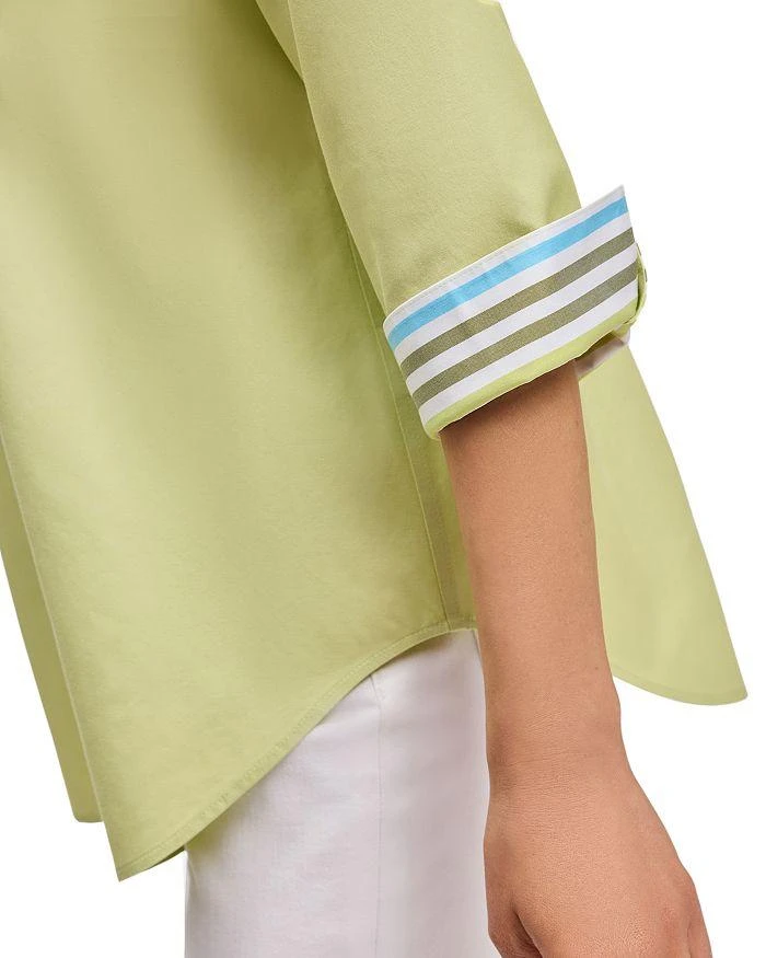 FOXCROFT Margie 3/4 Sleeved Pinpoint Oxford Shirt 4