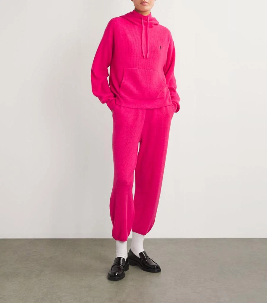 Ralph Lauren Washable Cashmere Pink Pony Hoodie 2