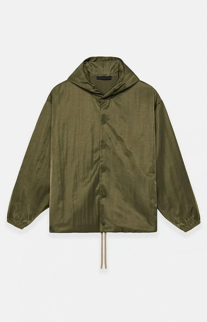 Essentials Military Textured Nylon Hooded Jacket MILITARY MED 