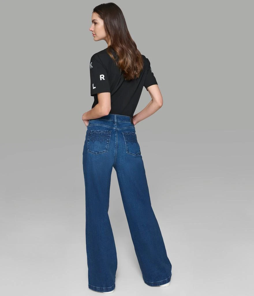 Karl Lagerfeld Paris SAILOR BUTTON STRAIGHT LEG DENIM 4