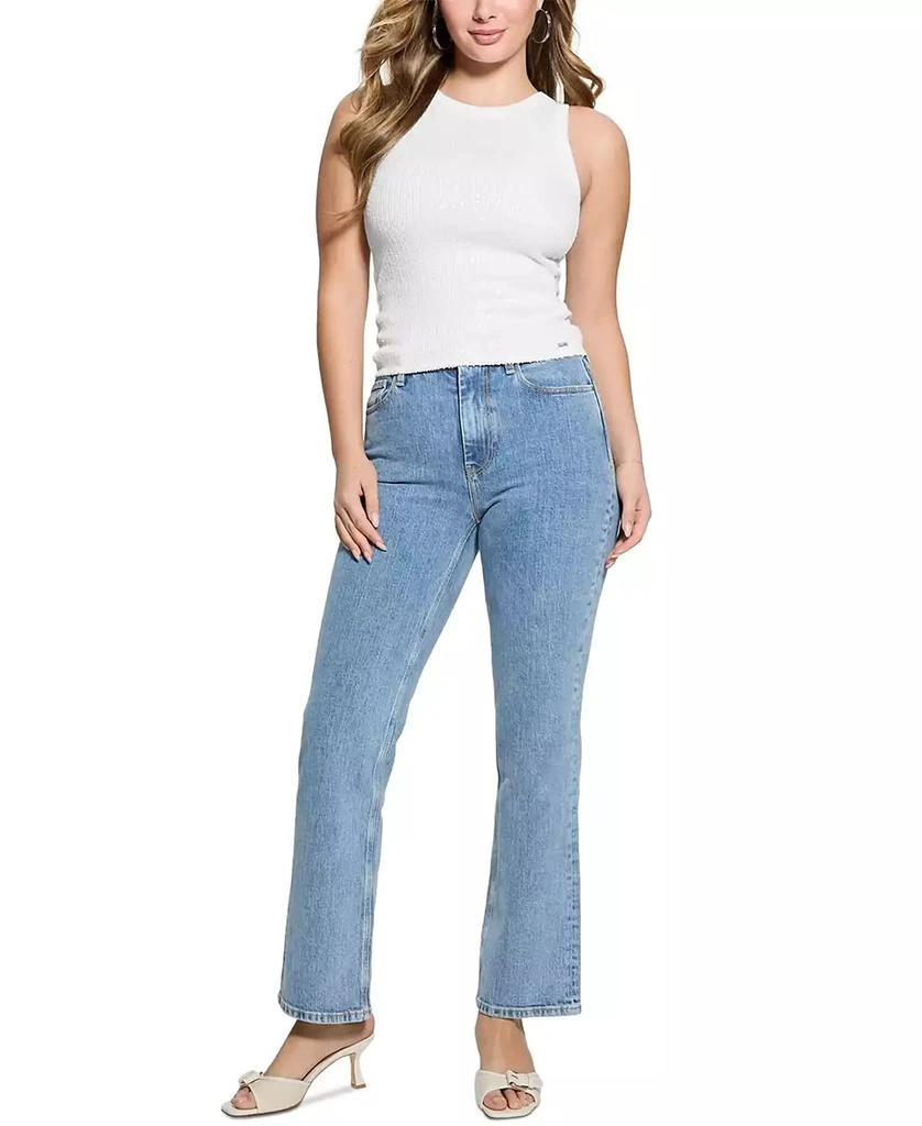 GUESS Women's Alexia Sequin Cotton Sleeveless Top 2