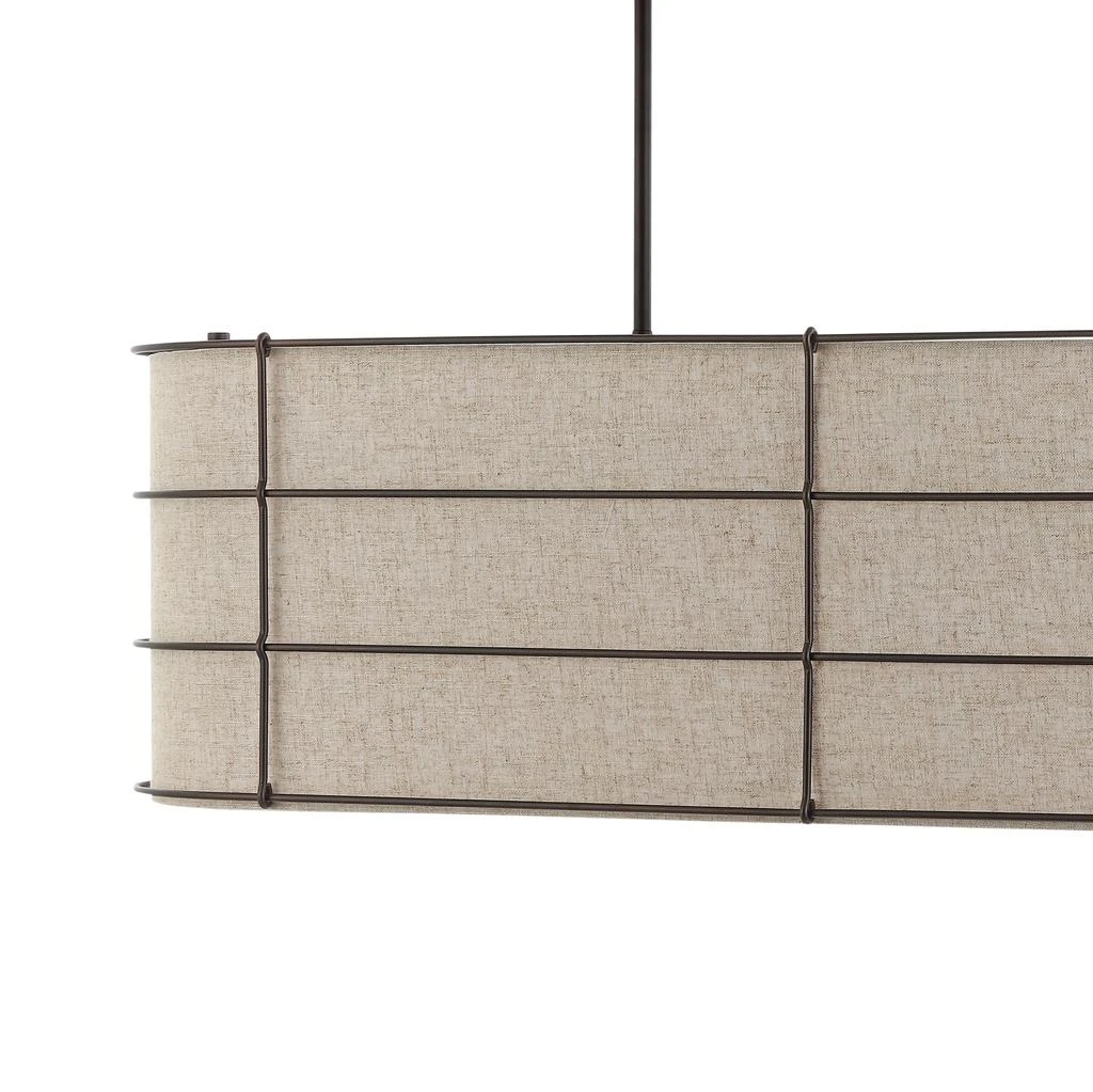 JONATHAN Y Chadwick 42" 4-Light Rustic Farmhouse Iron Linear LED Pendant 4