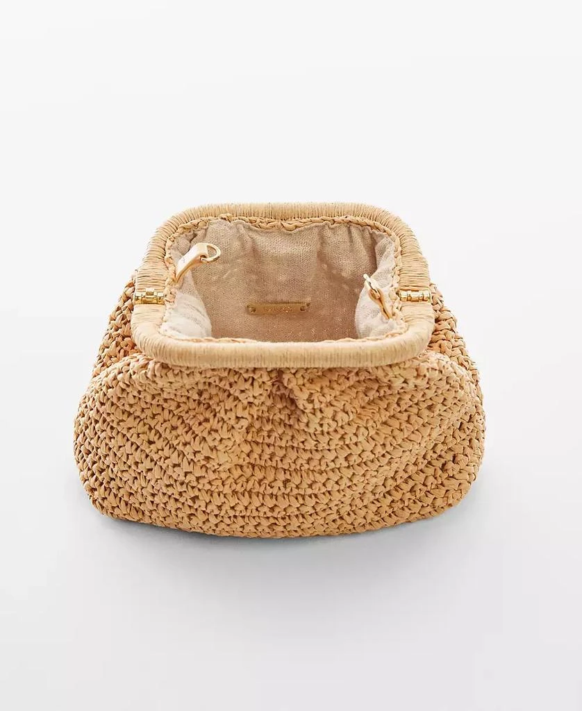 Mango Women's Natural Fiber Clutch Bag 5