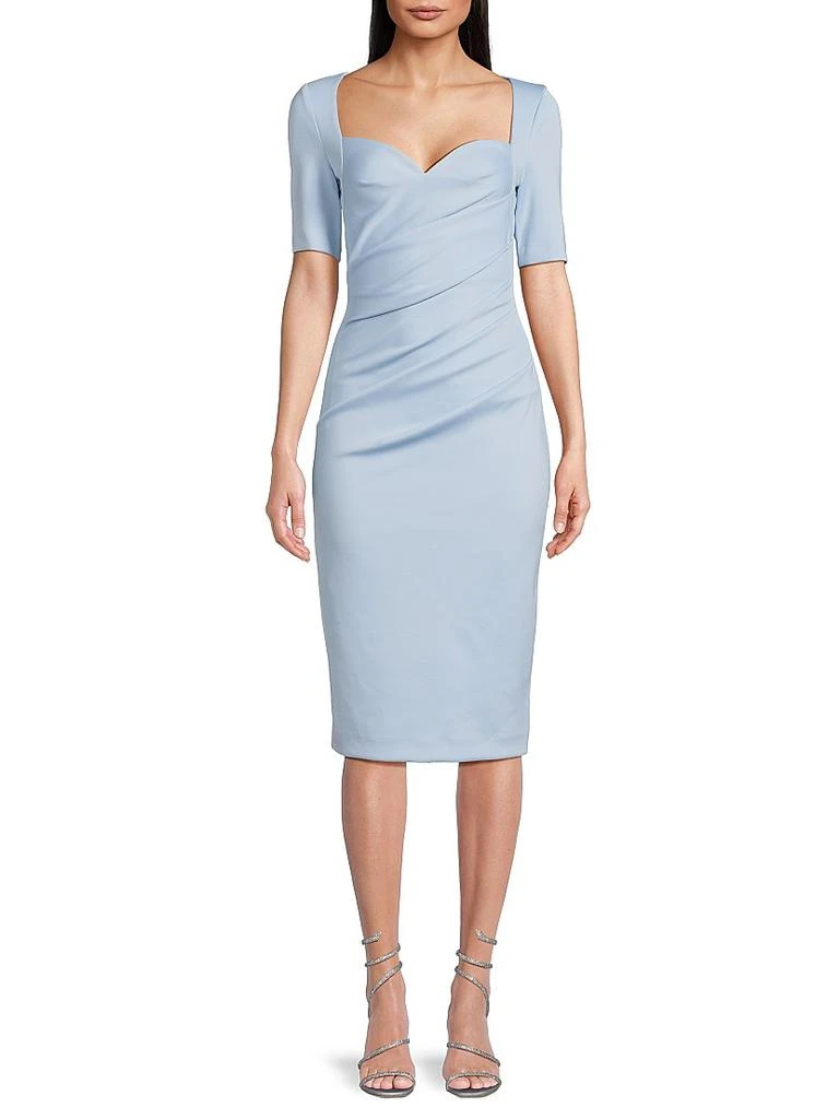 Black Halo Amandalee Draped Cocktail Dress 3