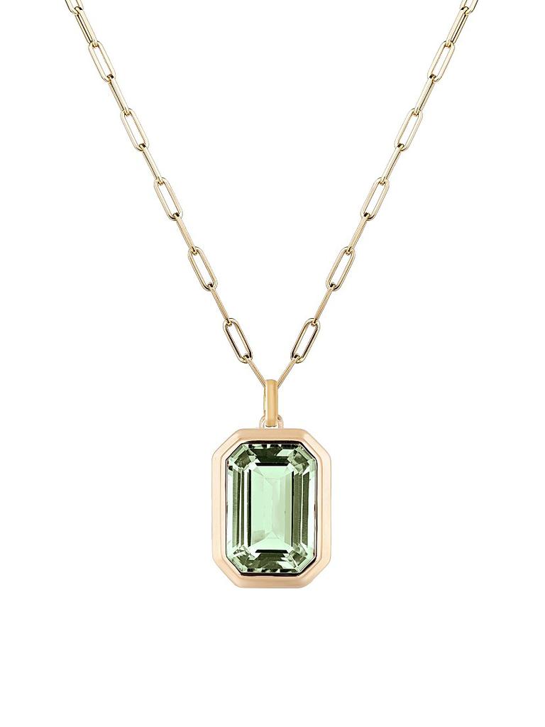 Goshwara Manhattan 18K Yellow Gold & Prasiolite Pendant Necklace