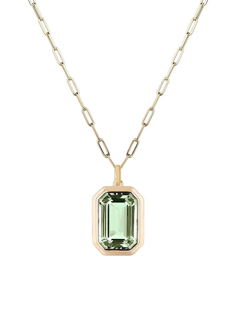 Goshwara Manhattan 18K Yellow Gold & Prasiolite Pendant Necklace 1