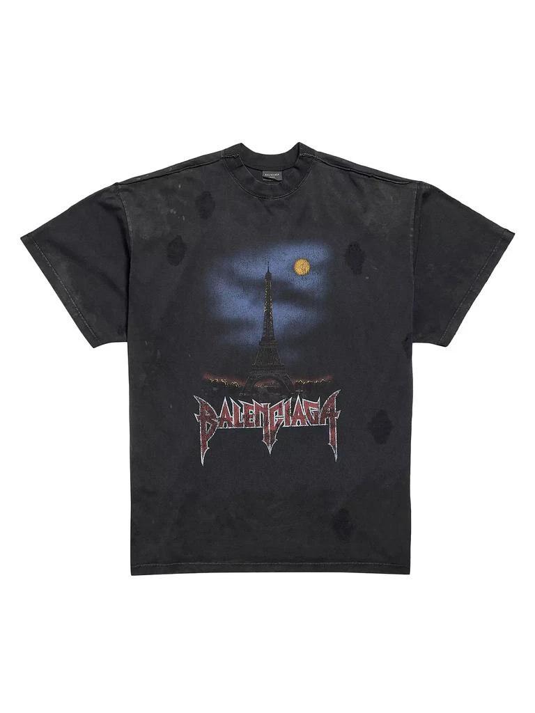 Balenciaga Paris Moon Double Front Oversized T-Shirt 1