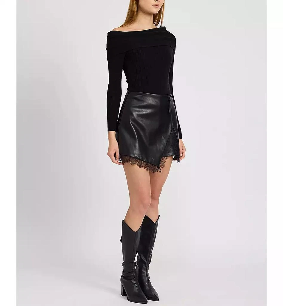 En Saison Women's Genette Long-Sleeve Sweater Bodysuit 6