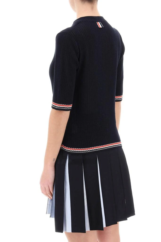 Thom Browne Thom browne pointelle knit t shirt 3