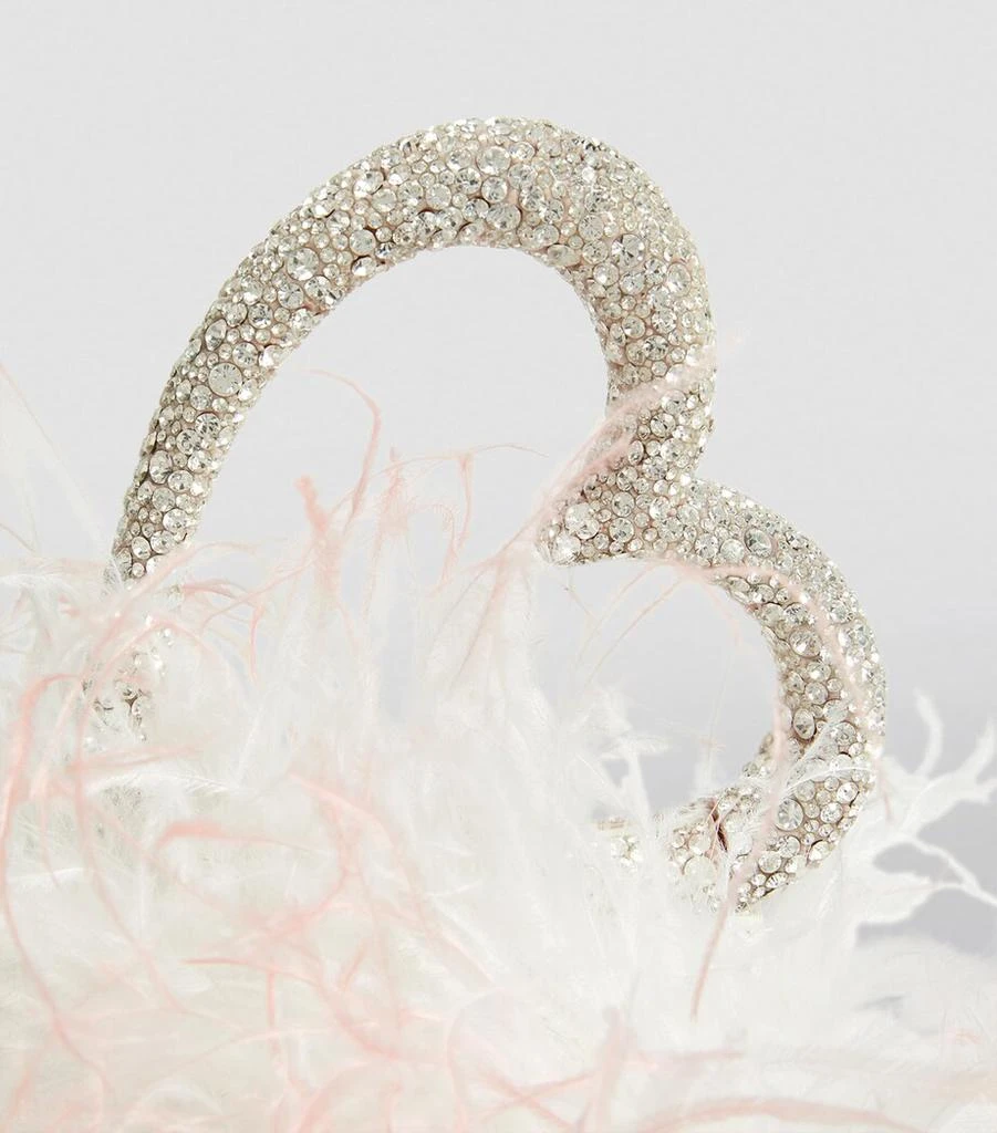 L'Alingi Crystal-Embellished Feather Clutch Bag 3