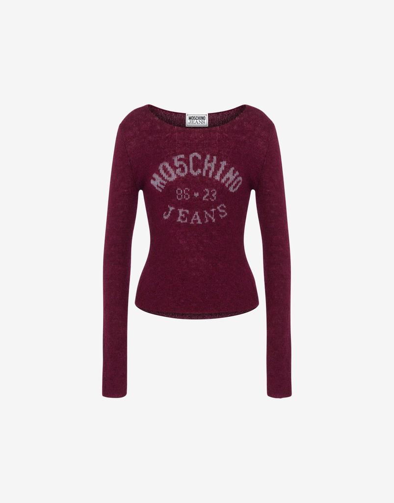 Moschino Jeans Mohair Wool Blend Pullover With Logo