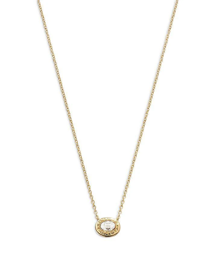 Coach Signature Pendant Necklace, 16" 1