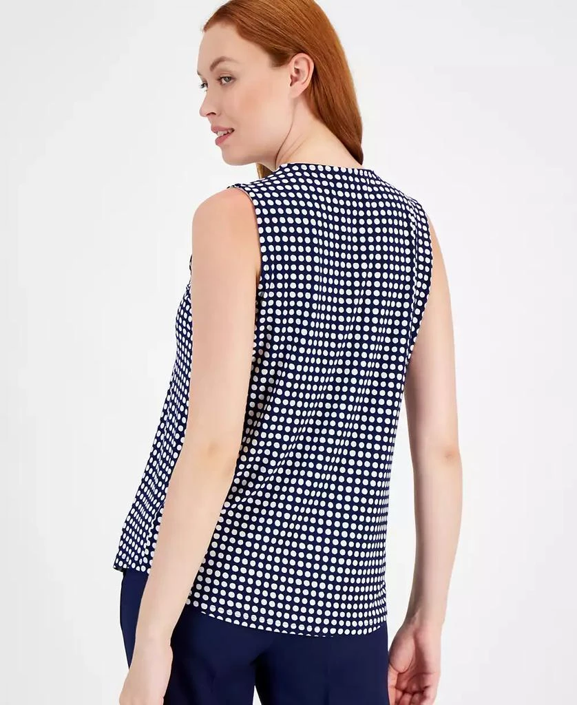 Anne Klein Women's Printed Sleeveless V-Neck Shell Top 2