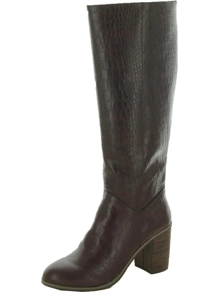 BC Footwear Make an Impact Womens Block Heel Pull On Knee-High Boots 1