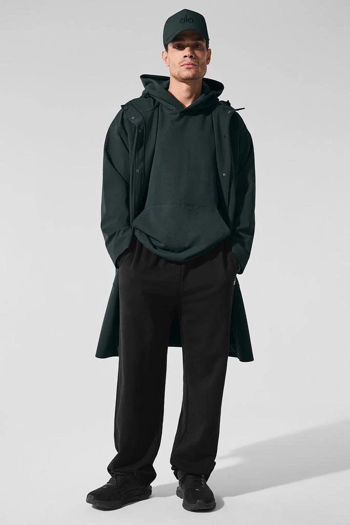 Alo Rain Or Shine Long Coat - Charcoal Green 5