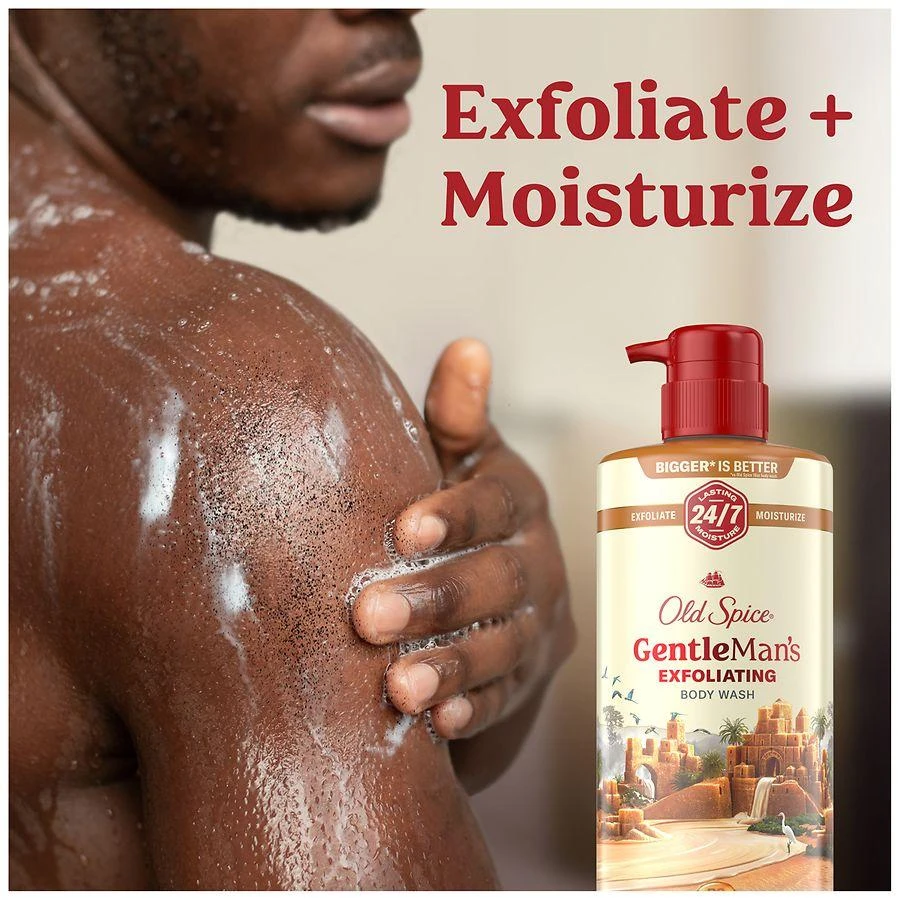 Old Spice Body Wash for Men, 24/7 Shower Fresh, Exfoliation + Moisturization Brown Sugar + Cocoa Butter 3