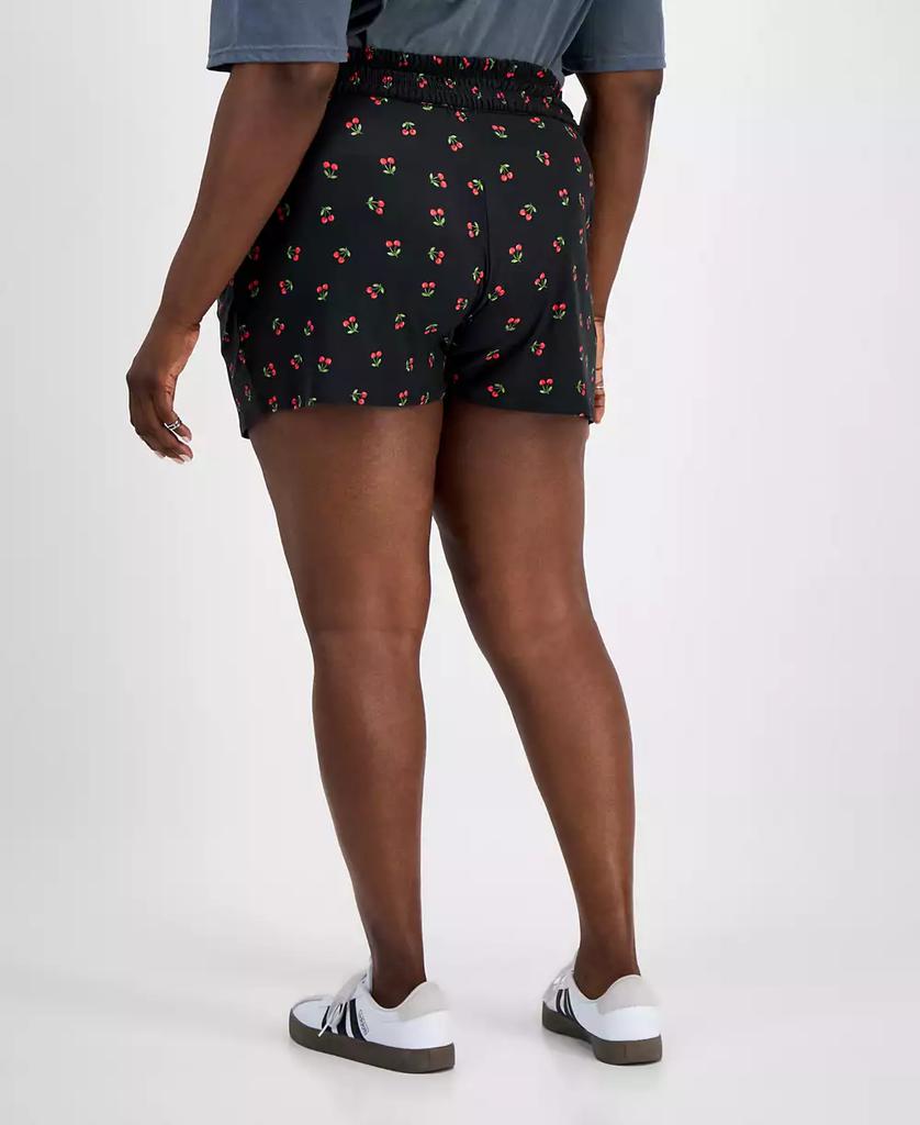 Derek Heart Trendy Plus Size High-Rise Tie-Waist Shorts