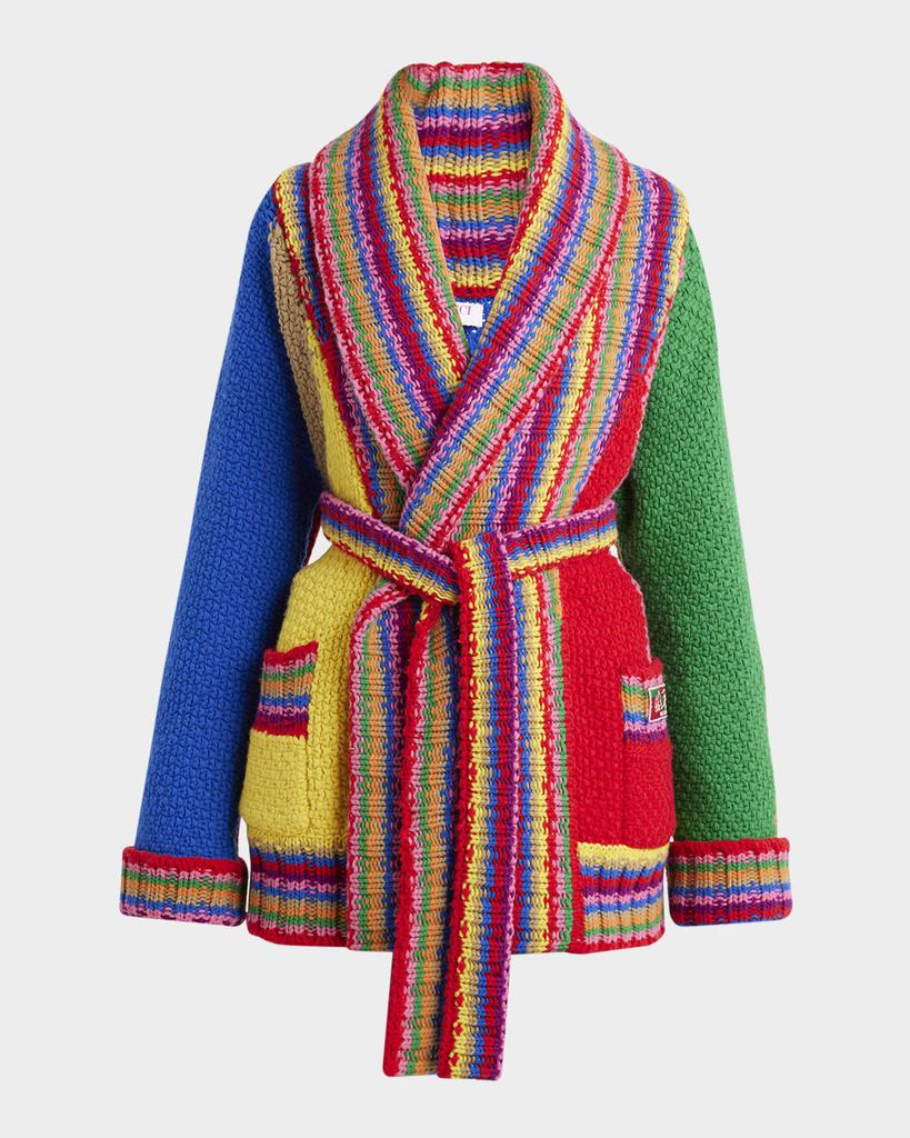 EMILIO PUCCI Multicolor Wool Wrap Cardigan - Jackets - Free