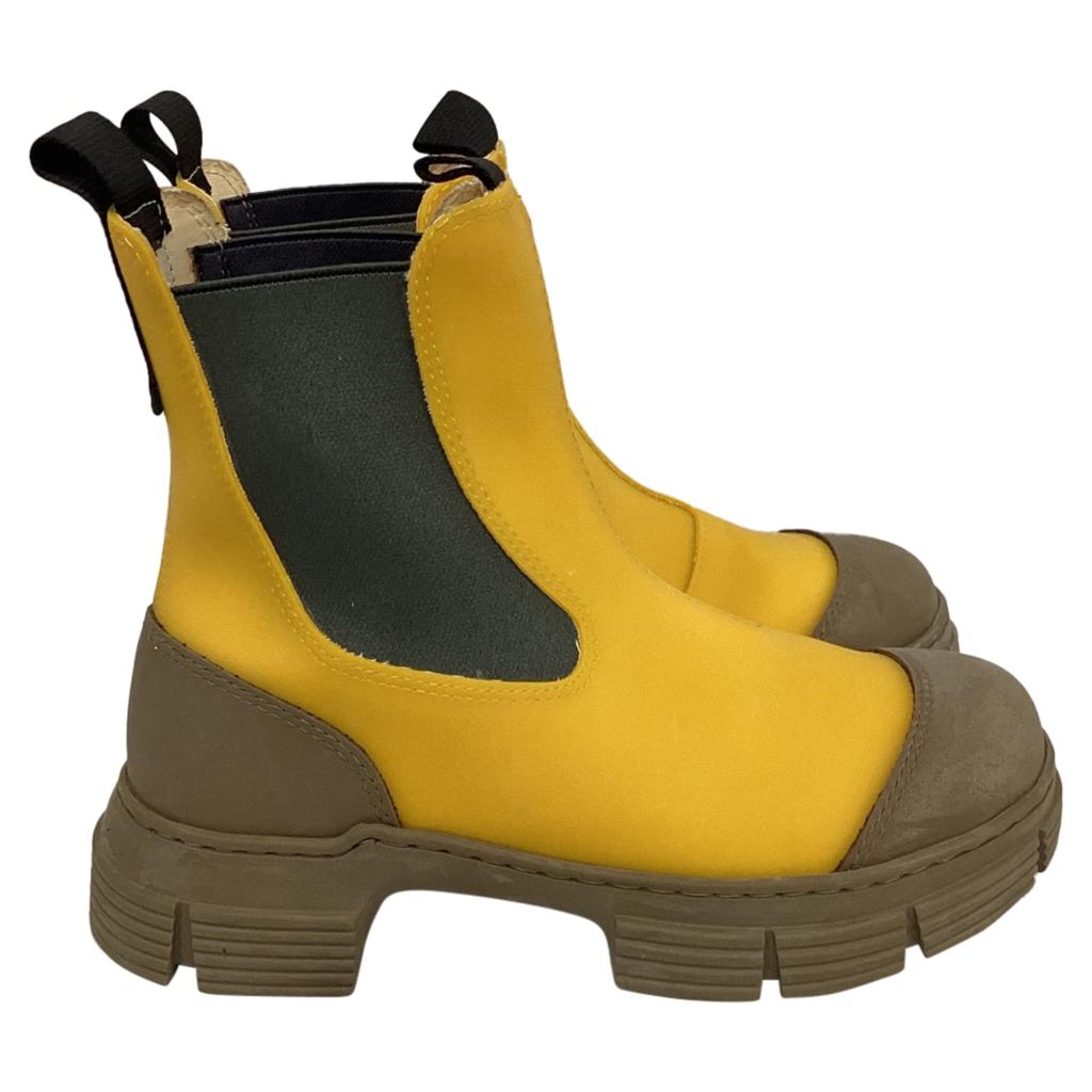 Ganni Ganni Chelsea rain Boots in Yellow Rubber