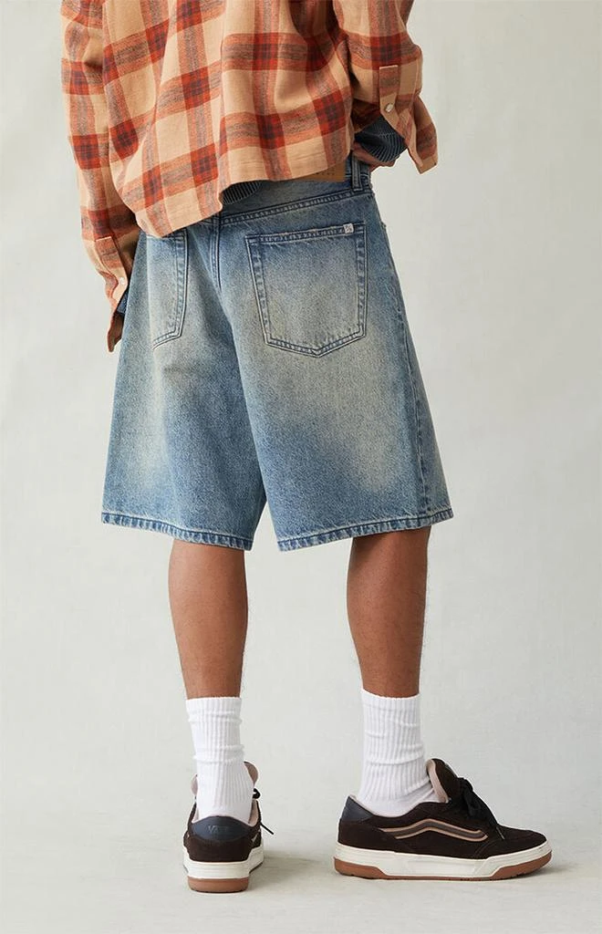 PacSun Medium Indigo Tint Baggy Denim Shorts 5