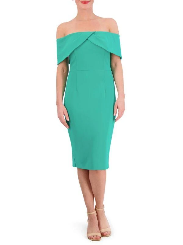 Vince Camuto Off Shoulder Sheath Midi Dress 1