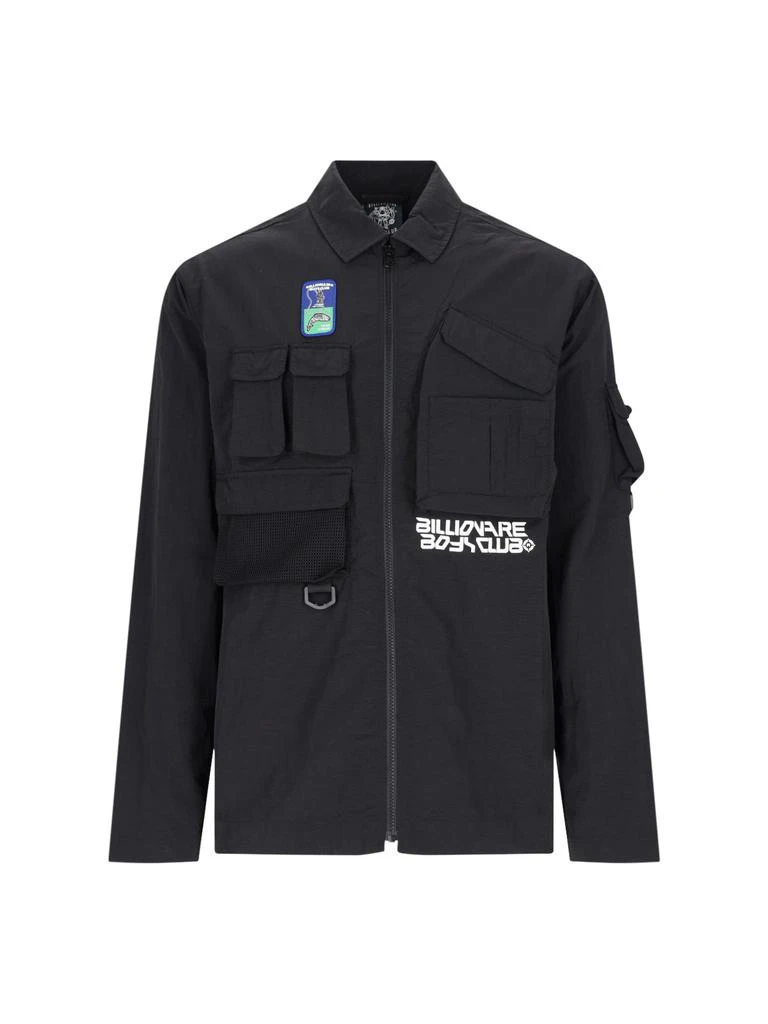Billionaire Boys Club Billionaire Boys Club Logo Printed Zip-Up Overshirt 1