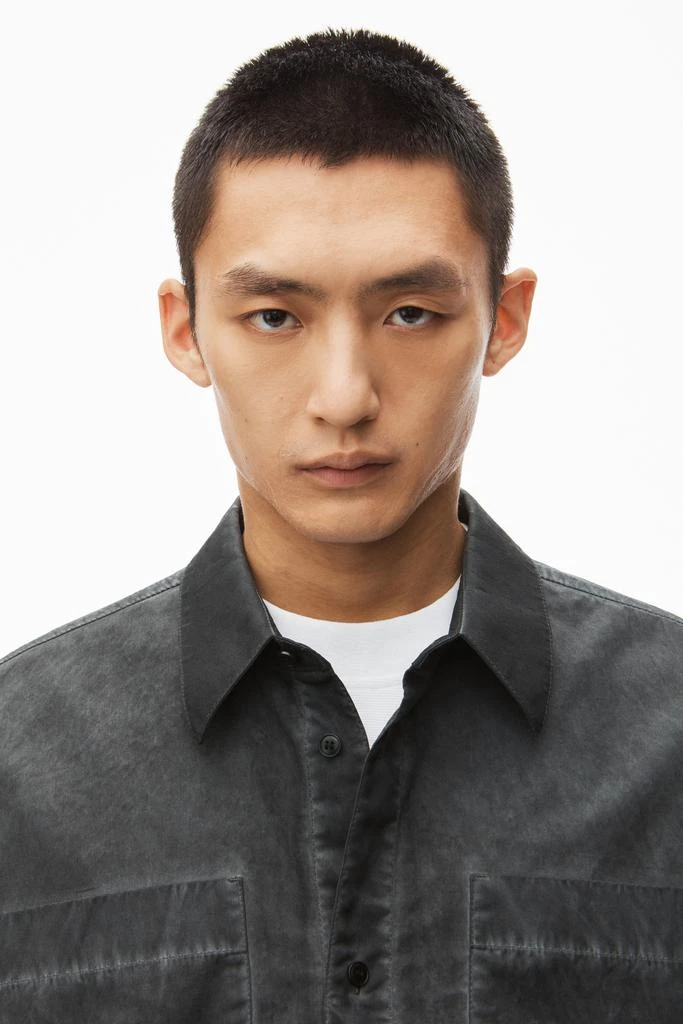 Alexander Wang oversized buttondown shirt with patch pockets in cotton 4