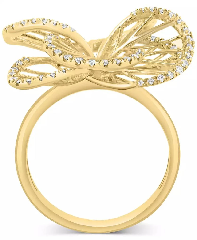 Effy EFFY® Diamond Border Openwork Flower Statement Ring (3/8 ct. t.w.) in 14k Gold 4