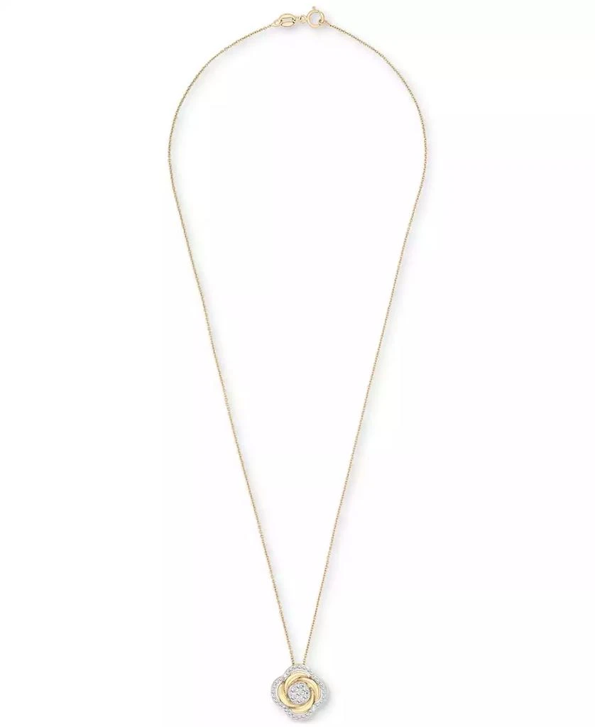 Macy's 2-Pc. Set Diamond Pendant Necklace & Earrings (1/2 ct. t.w.) in 14k Gold-Plated Sterling Silver, Exclusively at Macy's 6