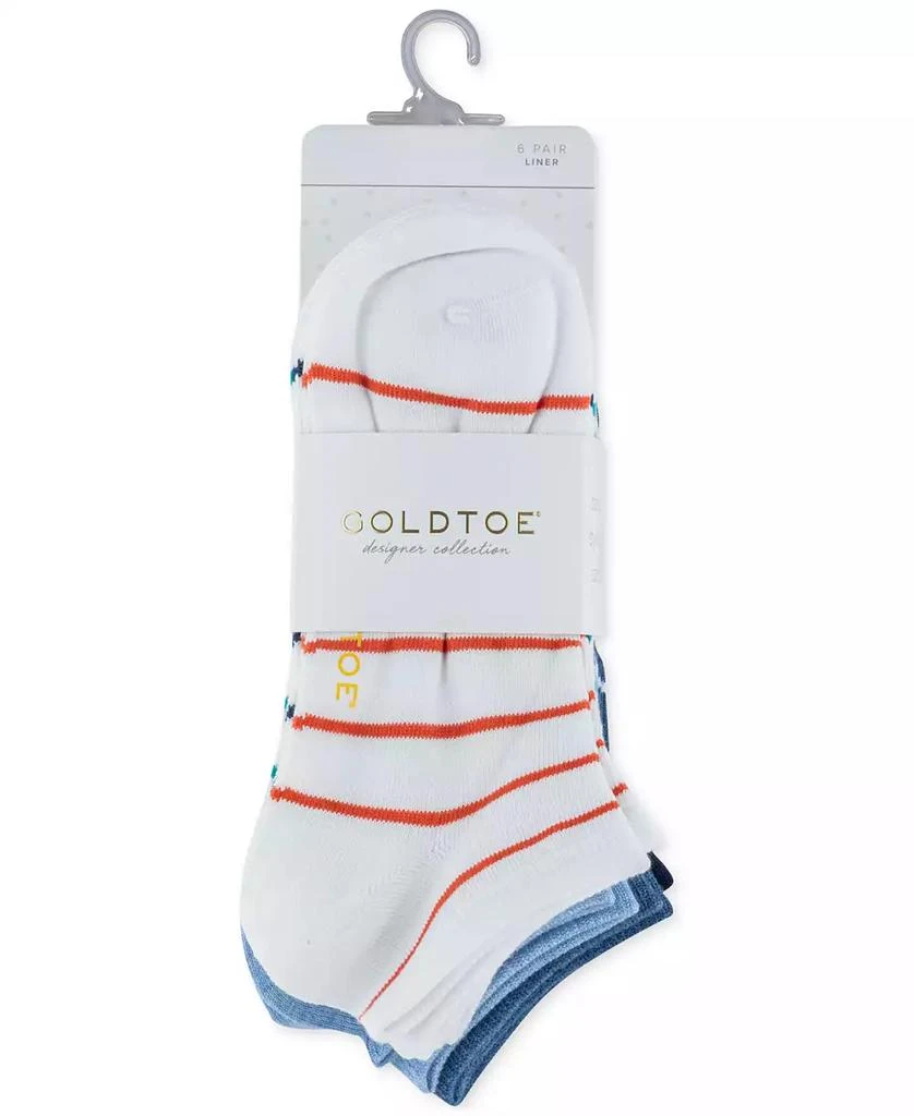 Gold Toe Women's 6-Pk. Striped Liner Socks GTDL0143R06 3