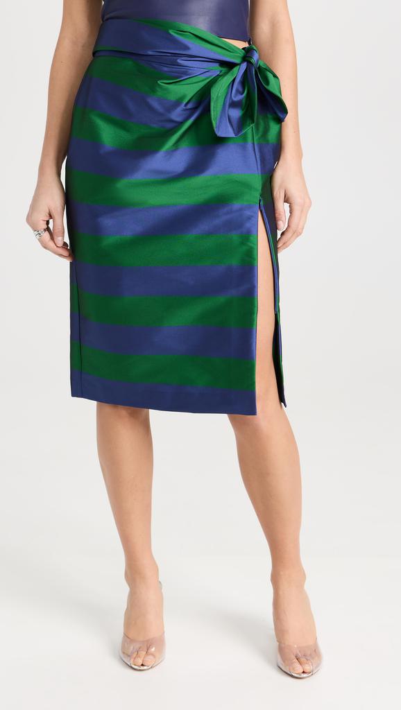 Bernadette Cecile Striped Knee Length Skirt