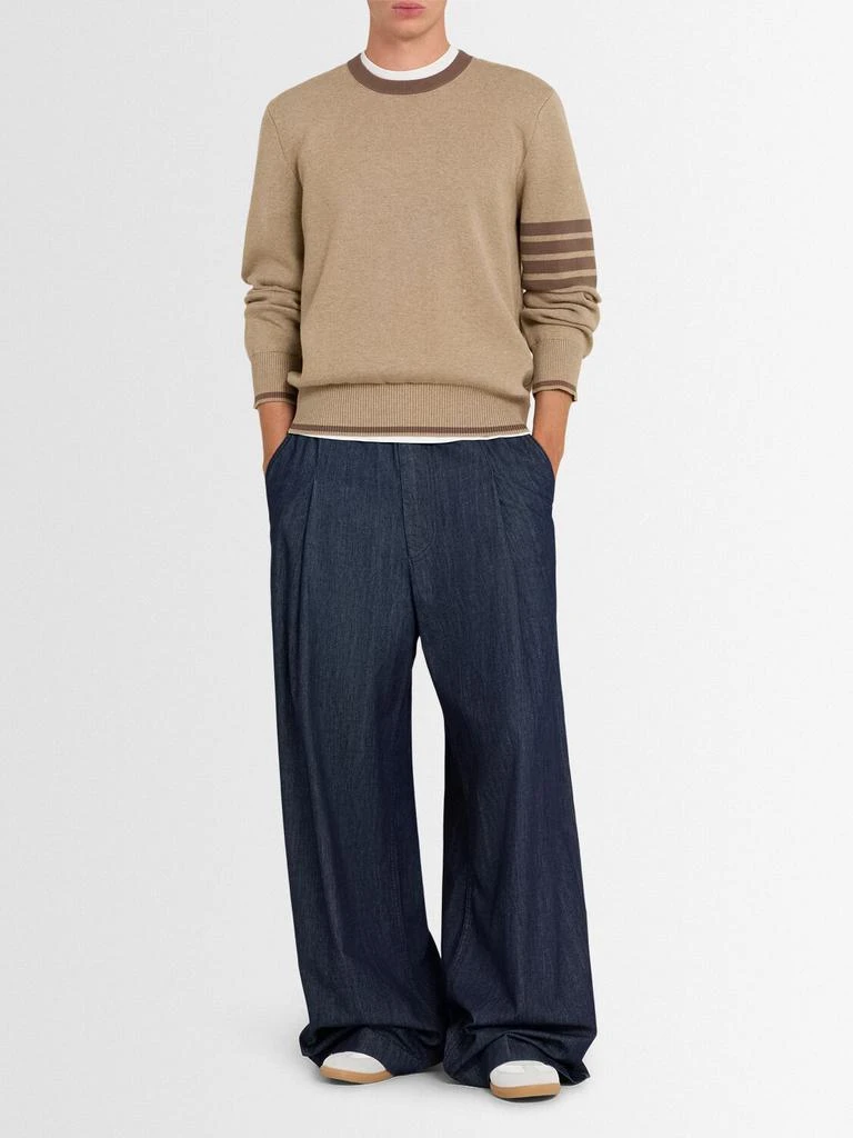 Thom Browne Milano Stitch Cotton Crewneck Sweater 1