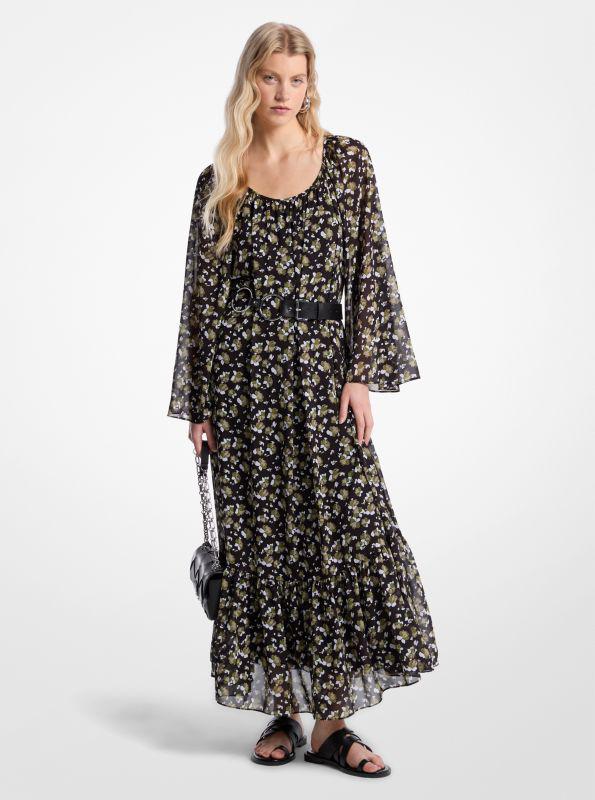 Michael Kors Floral Georgette Maxi Dress