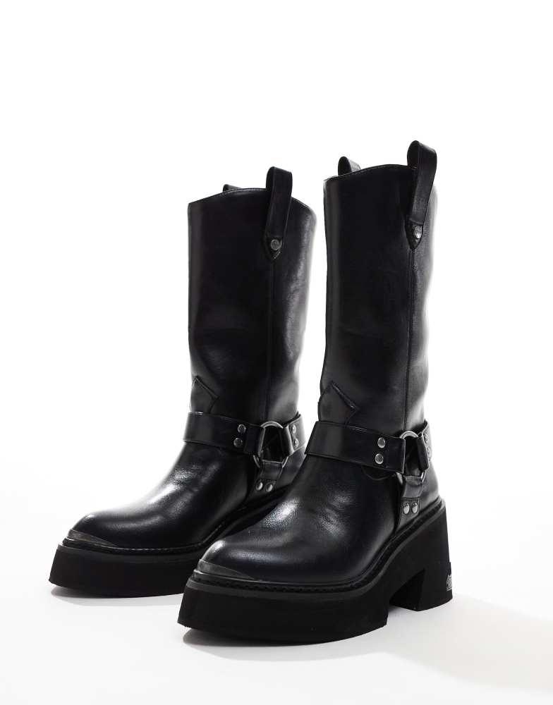 Buffalo Buffalo Biker boot in black