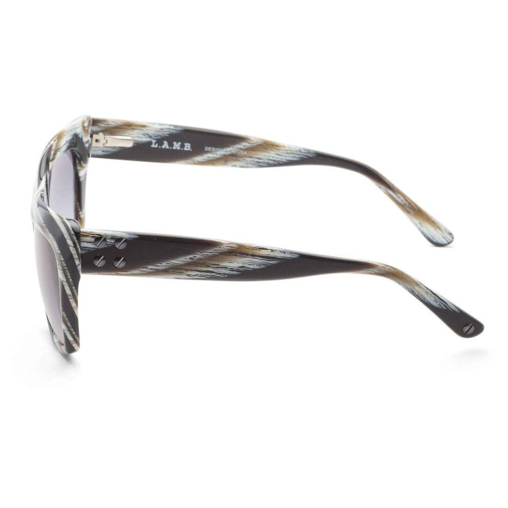 L.A.M.B. L.A.M.B. Women's Black Cat-Eye Sunglasses