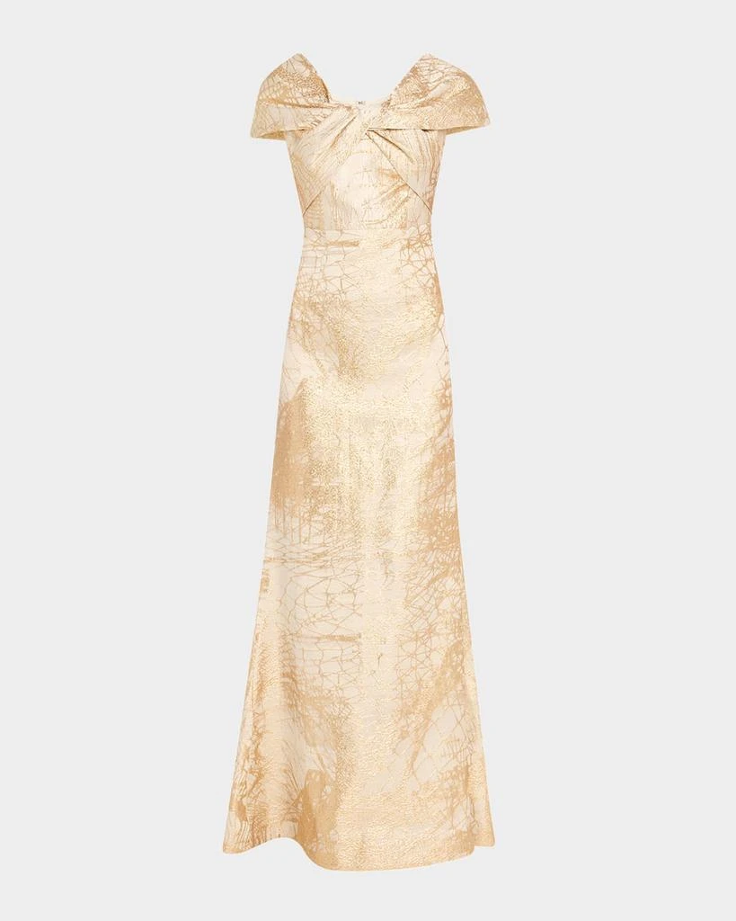 Shop Twist-Front Metallic Jacquard Gown on Sale at BeyondStyle  Get 60%  Off Twist-Front Metallic Jacquard Gown with Limited-Time Flash Deals,  Exclusive Discounts, and Special Offers. Enjoy Unbeatable Savings on  Twist-Front Metallic