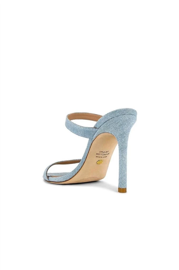 Stuart Weitzman Aleena 100 Sandal In Light Vintage Denim 3