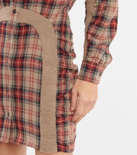 Stella McCartney Checked wool shirt minidress 5