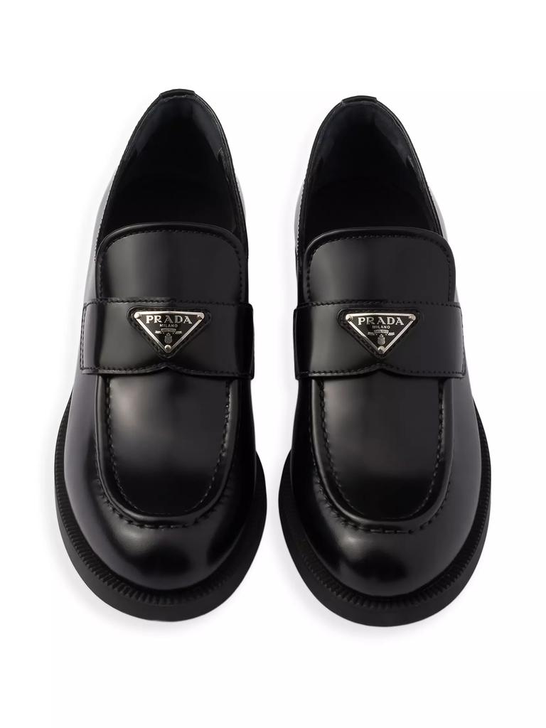 Prada Brushed Leather Loafers