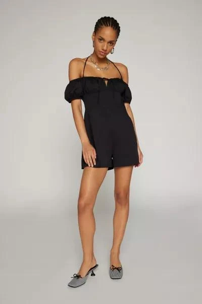 Glamorous Glamorous Off-The-Shoulder Halter Romper 1