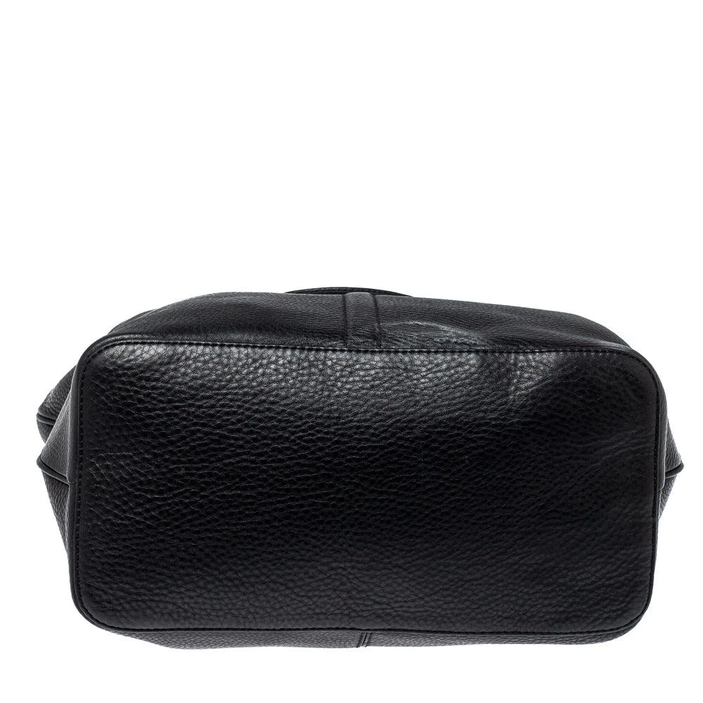 Cole Haan Black Grained Soft Leather Tote 5
