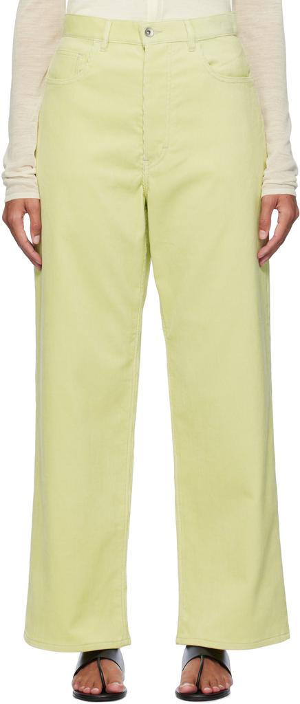 AURALEE Purple Finx Corduroy Trousers 2-WAIST-US-28